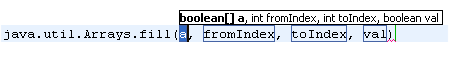 code assist inserted argument names