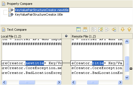 Structural compare of property files