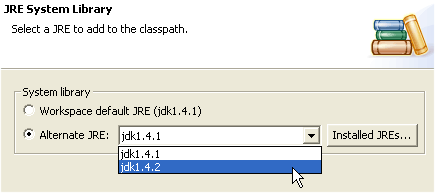 Edit JRE system library