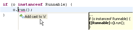 Add cast in method call targets
