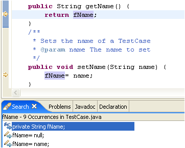 Read and write accesses to a field